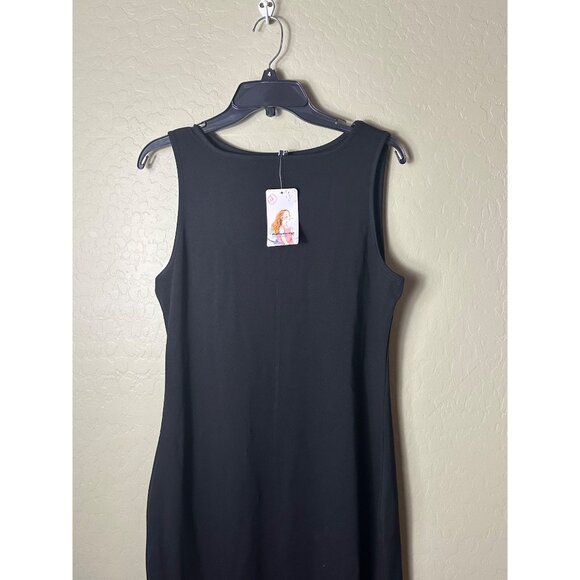 PRETTYGARDEN X-Large BLACK Dress Formal Gala Maxi  Ruffle Mermaid Cocktail Long - Picture 3 of 5